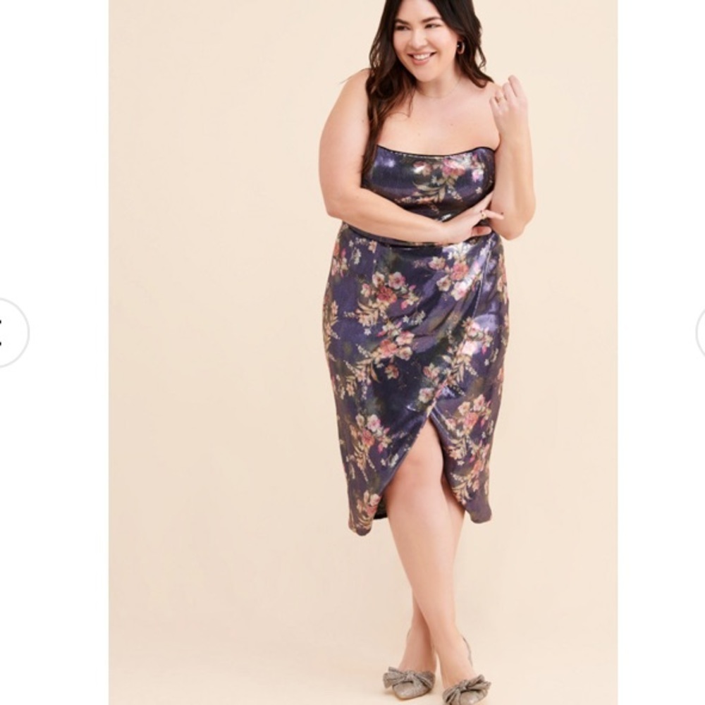 NWT BHLDN Monique Lhuillier Zora Sequined Dress 18